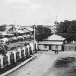 Базарная площадь села Тезино, конец XIX века